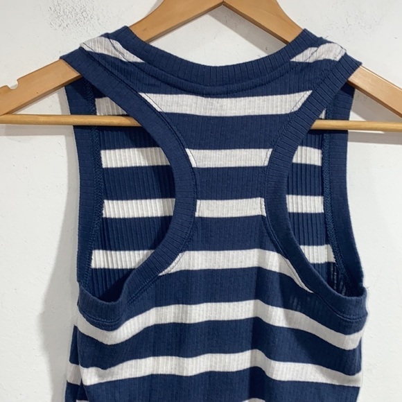 Eddie bauer tank top striped ribbed small blue &‎ white - Picture 8 of 8